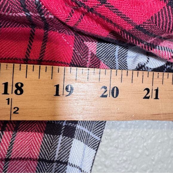 Rails Red White Plaid Button Down Shirt Womens M Casual Fall Blouse Long Sleeve - Picture 6 of 10